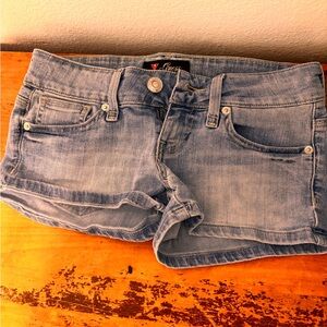 Guess Light Blue Denim Short Shorts